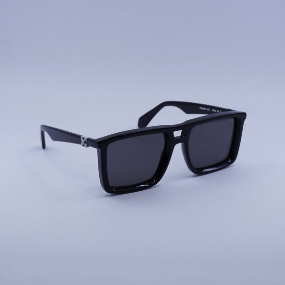 Off-White OERI13W STRATFORD 1007 Sunglasses Black Square Frame, Grey Lenses - Picture 1 of 9
